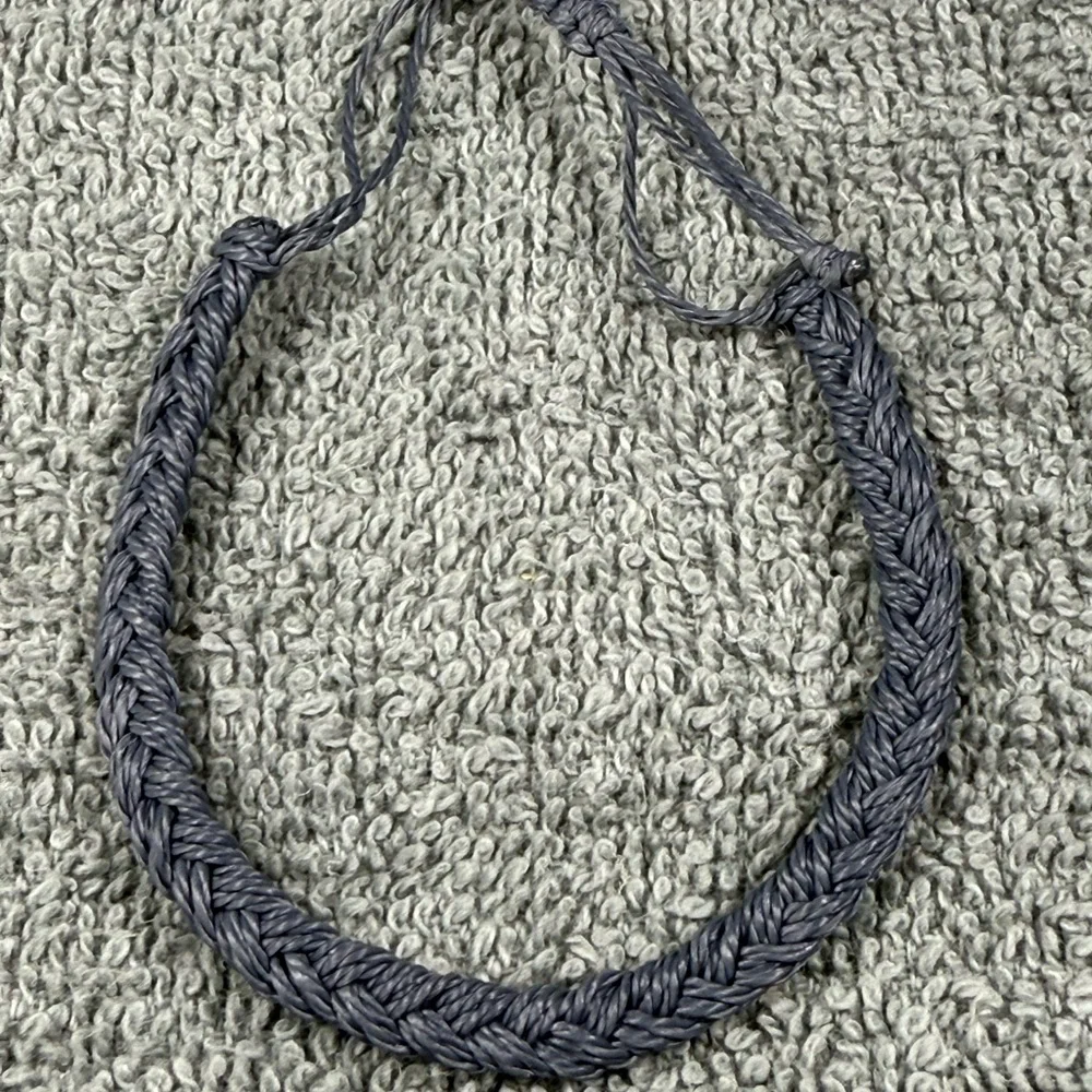 Gray Braided Belt with Intricate Design